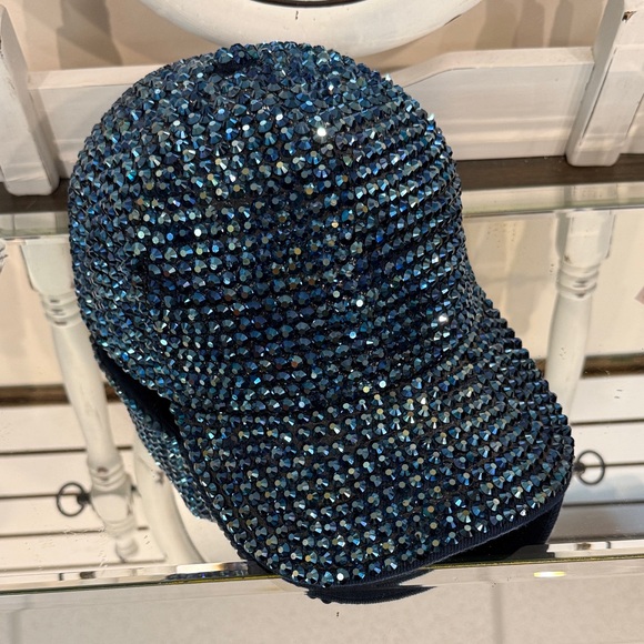Blue Rhinestone Cap - Picture 1 of 5